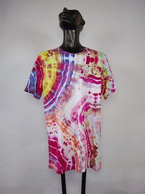 Medium Unisex Bella-Canvas 3001C “Geode” Ice Dyed T-Shirt